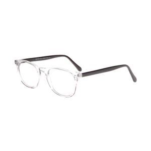 New Editor Eyewear Crystal & Black ISAAC Eyeglasses 50/21/150